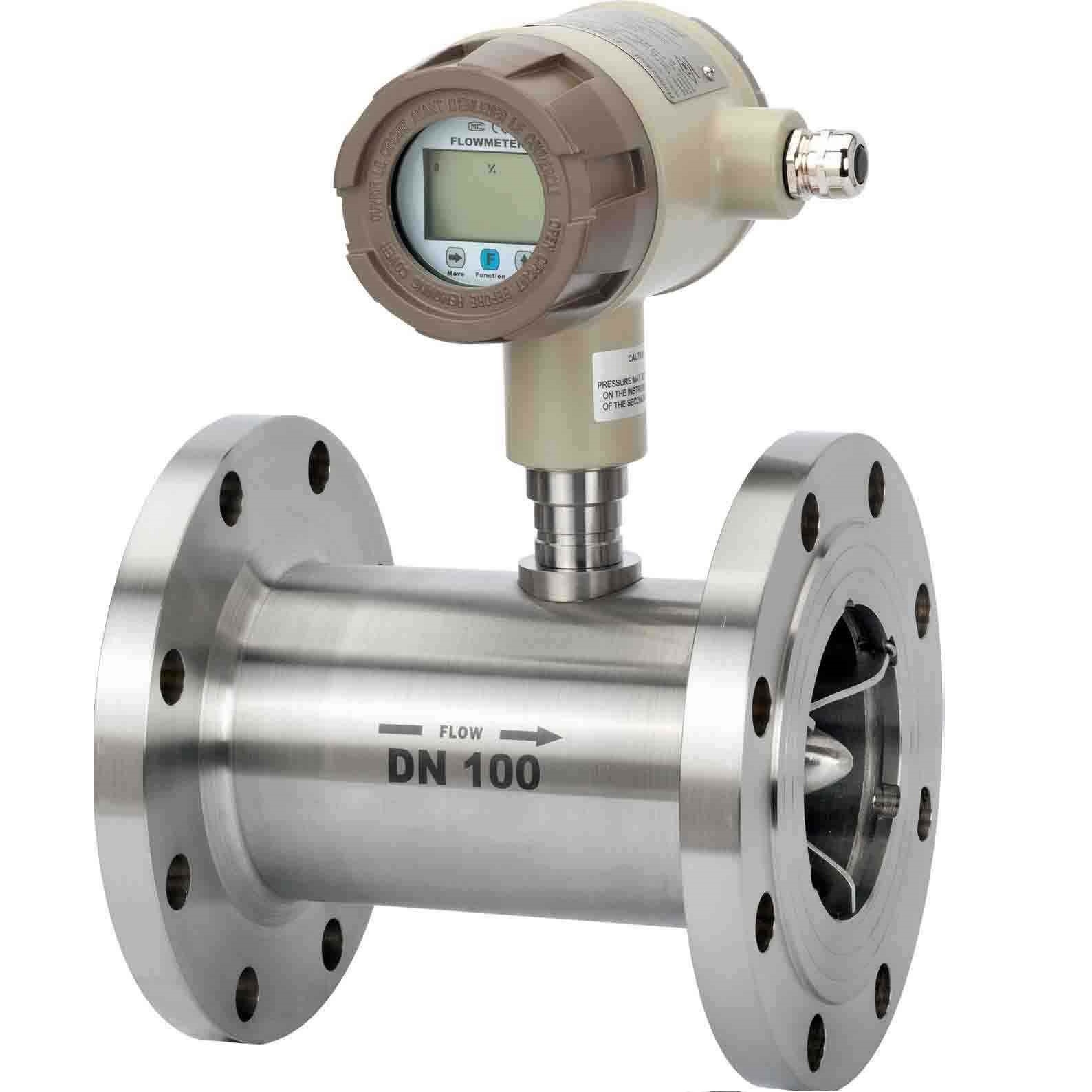 Digital turbine flow meter for hydraulic oil