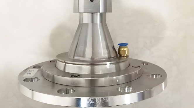 bride de cardan pour transmetteur de niveau de copeaux de bois wood chip level transmitter gimbal flange