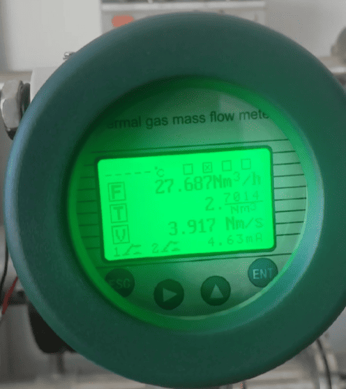 Flow meter with Nm3h