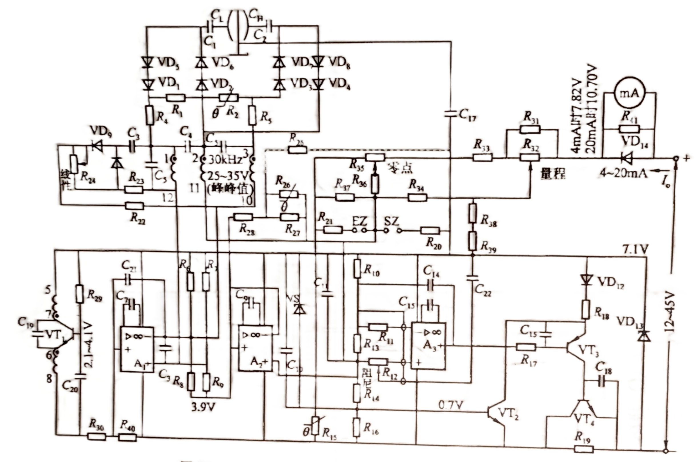  Circuit Design of the SH series Model Capacitive Pressure Transmitter/DP