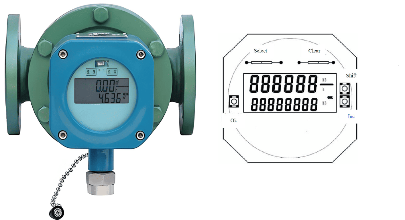 Débitmètre volumétrique numérique RS485 Digital positive displacement flow meter RS485